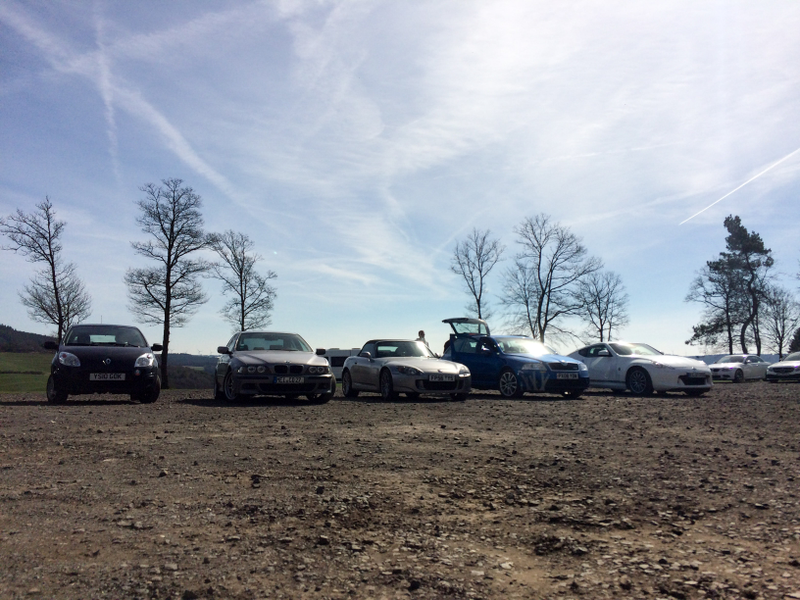 And the Advance party at the Nordschleife - sitting in the carpark at Pflanzgarten.